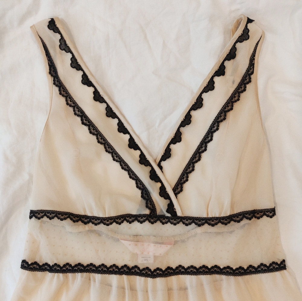 Victoria's Secret Angels lace sheer chemise nightie babydoll pajamas